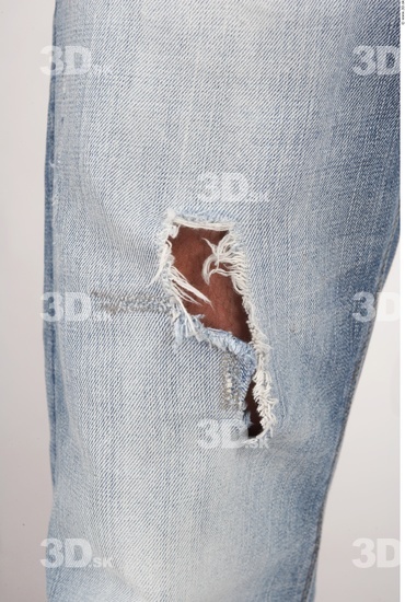 Knee Whole Body Man White Casual Jeans Average Studio photo references
