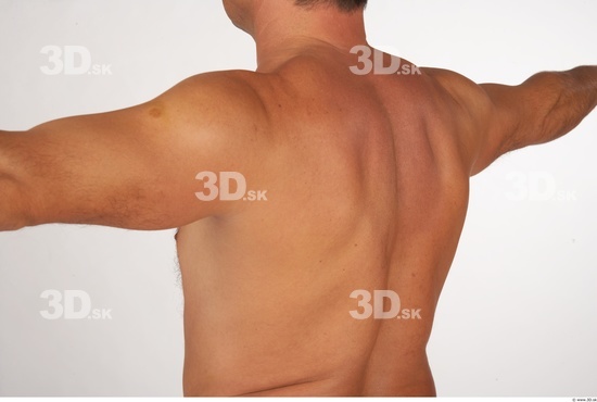Whole Body Back Man White Nude Average Studio photo references