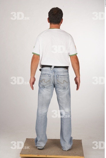 Whole Body Man White Casual Average Studio photo references