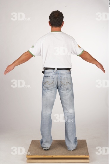 Whole Body Man White Casual Average Studio photo references