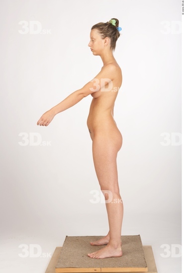 Whole Body Woman Nude Slim Studio photo references