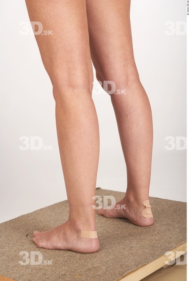 Calf Whole Body Woman Nude Slim Studio photo references