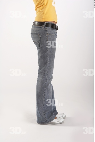 Leg Woman Animation references White Casual Jeans Slim