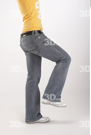 Leg Woman Animation references White Casual Jeans Slim