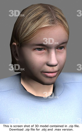 3D Model White Woman