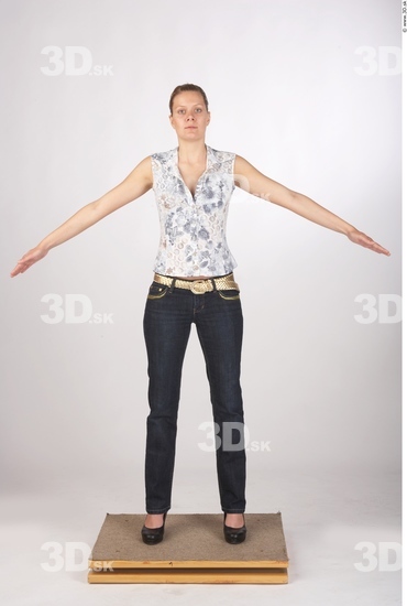 Whole Body Woman Casual Slim Studio photo references