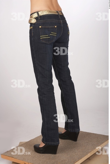 Leg Whole Body Woman Casual Jeans Slim Studio photo references