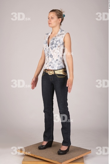 Whole Body Woman Casual Slim Studio photo references