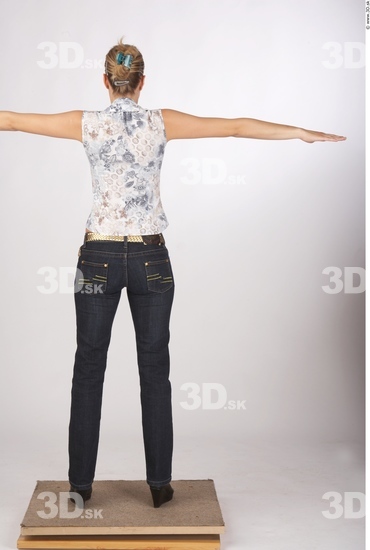 Whole Body Woman T poses Casual Slim Studio photo references