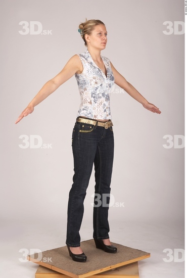 Whole Body Woman Casual Slim Studio photo references