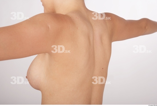 Whole Body Back Woman Nude Slim Studio photo references