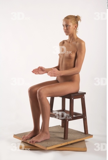 Whole Body Woman Artistic poses White Nude Slim