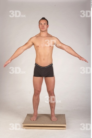 Whole Body Man Underwear Muscular Studio photo references