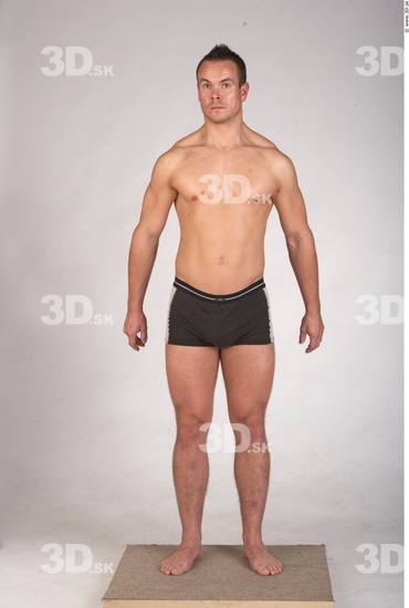 Whole Body Man Underwear Muscular Studio photo references