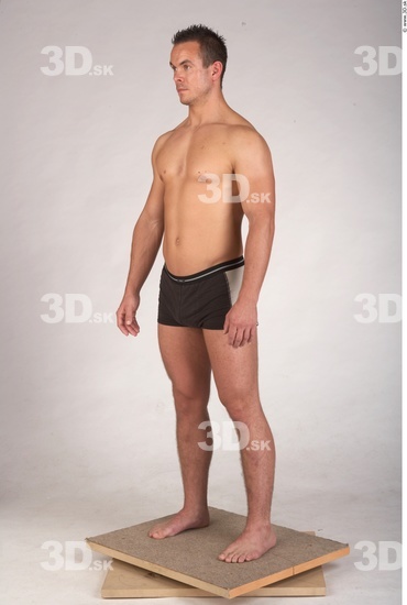 Whole Body Man Underwear Muscular Studio photo references