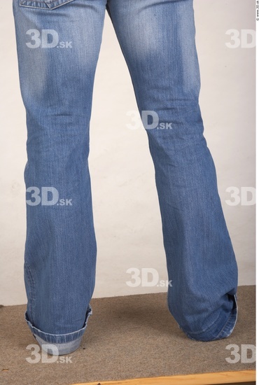 Calf Whole Body Man Casual Jeans Muscular Studio photo references