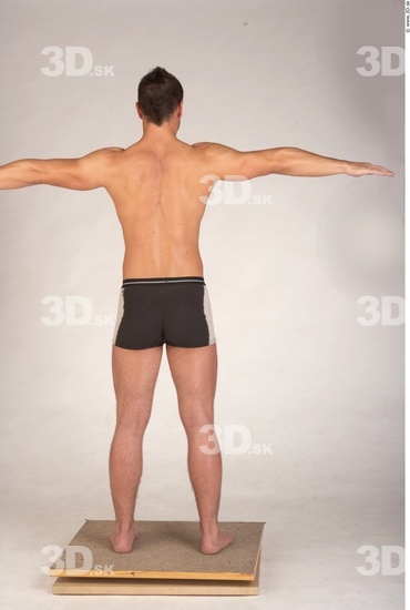 Whole Body Man T poses Underwear Muscular Studio photo references