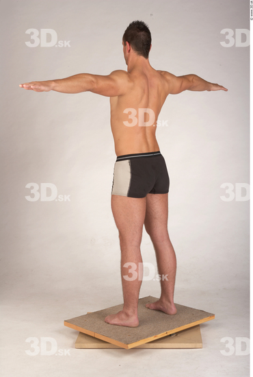 Whole Body Man T poses Underwear Muscular Studio photo references