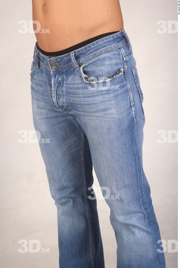 Thigh Whole Body Man Casual Jeans Muscular Studio photo references