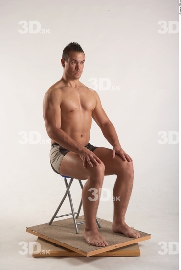 Whole Body Man Artistic poses Underwear Muscular Studio photo references