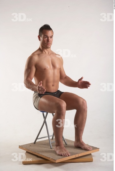 Whole Body Man Artistic poses Underwear Muscular Studio photo references