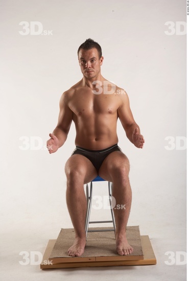 Whole Body Man Artistic poses Underwear Muscular Studio photo references