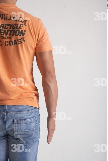 Arm Whole Body Man Animation references Casual Shirt T shirt Muscular Studio photo references