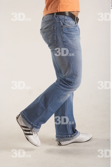 Leg Whole Body Man Animation references Casual Jeans Muscular Studio photo references