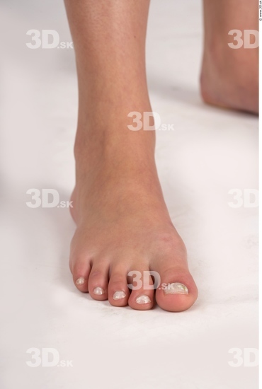 Foot Whole Body Woman Nude Slim Studio photo references