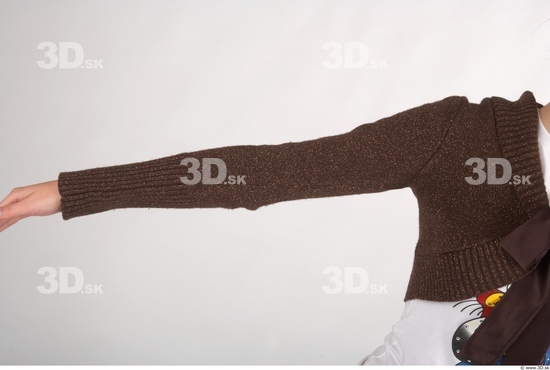 Arm Whole Body Woman Casual Sweater Slim Studio photo references