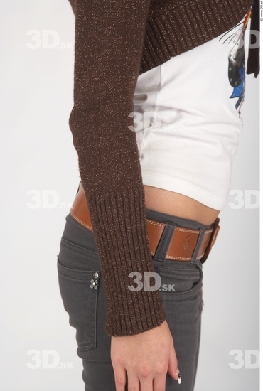 Forearm Whole Body Woman Casual Sweater Slim Studio photo references