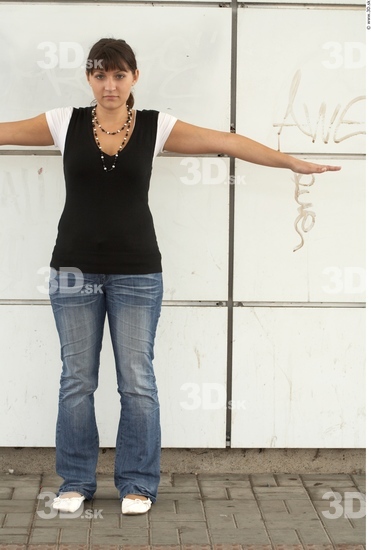 Whole Body Woman T poses White Casual Average