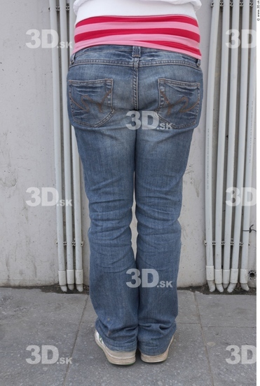 Leg Whole Body Woman T poses Casual T shirt Jeans Slim Chubby Street photo references