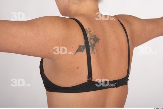 Whole Body Back Woman Underwear Bra Chubby Studio photo references