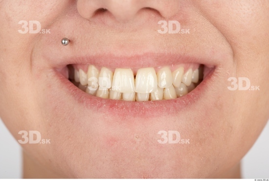 Whole Body Teeth Woman Piercing Chubby Studio photo references