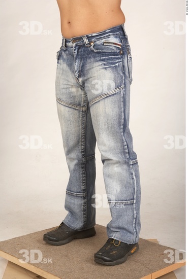 Leg Whole Body Man Casual Jeans Muscular Studio photo references