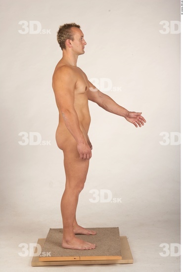 Whole Body Man Nude Muscular Studio photo references