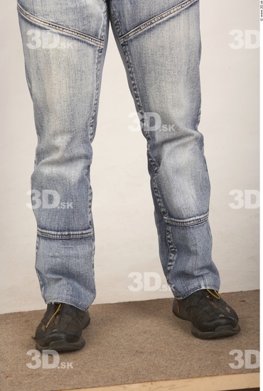 Calf Whole Body Man Casual Jeans Muscular Studio photo references