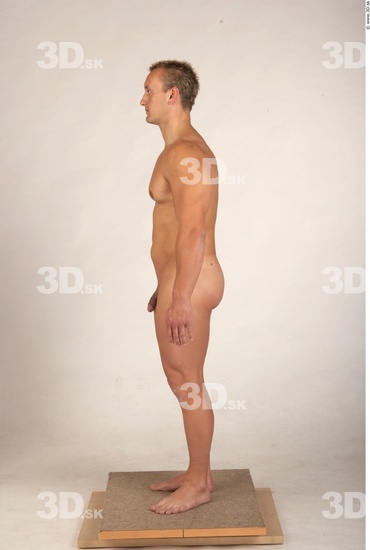 Whole Body Man Nude Muscular Studio photo references