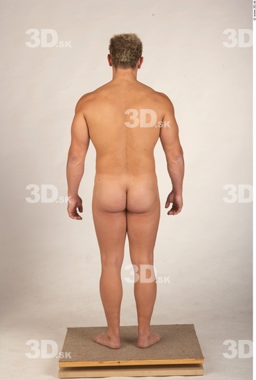 Whole Body Man Nude Muscular Studio photo references