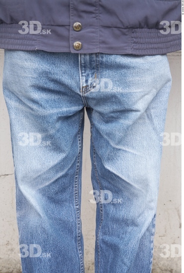 Thigh Man White Casual Jeans Average