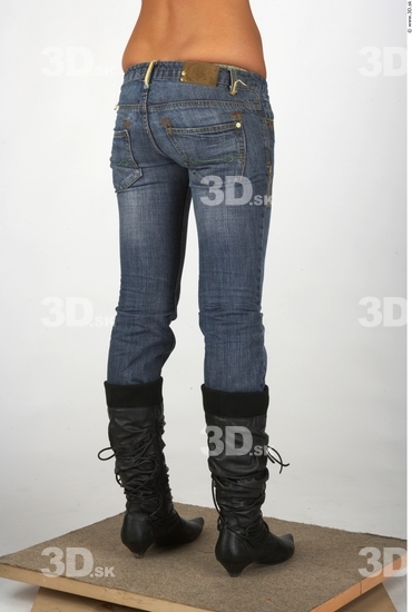 Leg Whole Body Woman Casual Jeans Slim Studio photo references