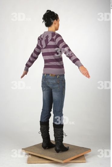 Whole Body Woman Casual Slim Studio photo references