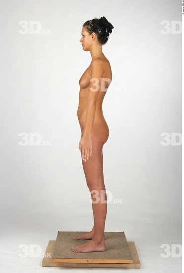 Whole Body Woman Nude Slim Studio photo references