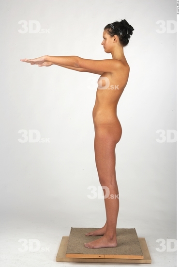 Whole Body Woman Nude Slim Studio photo references