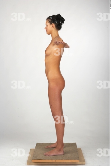 Whole Body Woman T poses Nude Slim Studio photo references