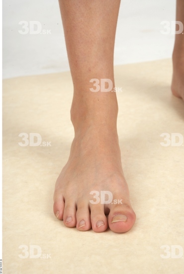 Foot Whole Body Woman Nude Average Studio photo references