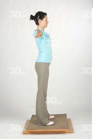 Whole Body Woman T poses Casual Average Studio photo references