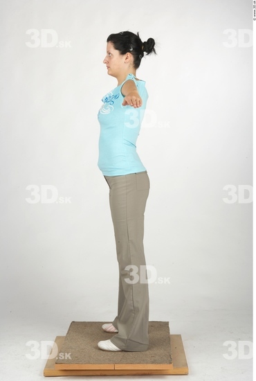 Whole Body Woman T poses Casual Average Studio photo references