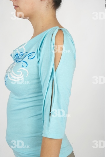 Arm Whole Body Woman Casual Shirt T shirt Average Studio photo references